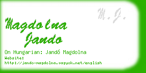 magdolna jando business card