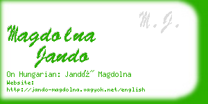 magdolna jando business card